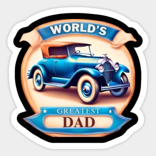 Antique Car Greatest Dad Sticker